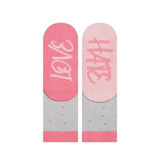 Bunte Damen lange Socken SOXO mit Untertiteln Baumwollen love