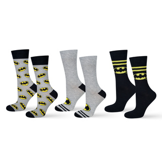 Set mit 3x bunten Herrensocken mit Batman DC Comics | SOXO