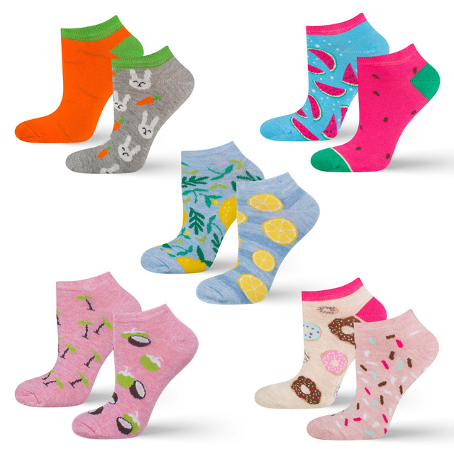 Set mit 5x Kurze Damensocken | Verschiedene Designs | SOXO