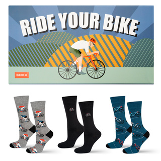 Socken mit Fahrrad-Motiv 3er-Pack