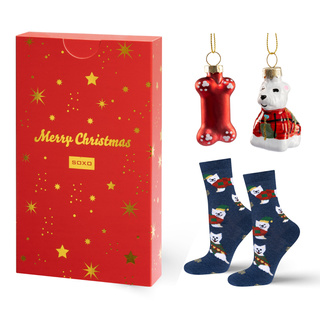 Weihnachtskugeln 2er-Set mit Socken