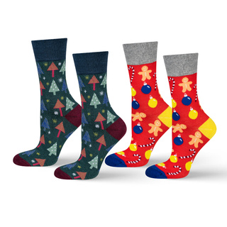 Set mit 2x Herrensocken mit Weihnachtsmotiv | SOXO