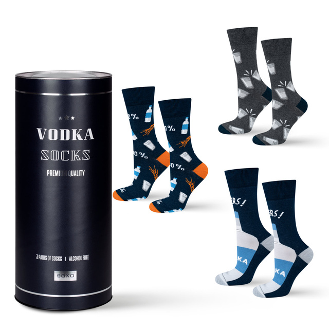 Socken mit Wodka-Motiv 3er-Pack