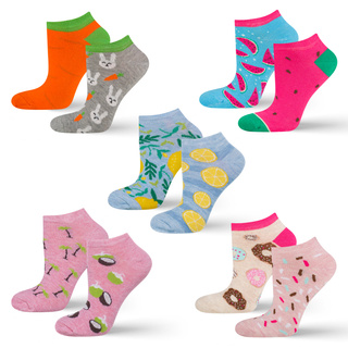 Set mit 5x Kurze Damensocken | Verschiedene Designs | SOXO