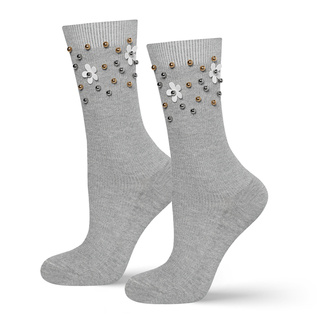 Klassische Damen Socken SOXO mit Perlen Baumwollen Geschenk