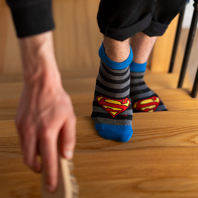 SOXO Herren kurze Socken | Superman Muster